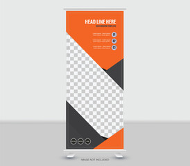 Modern roll up banner design template, abstract banner layout, Vertical banner design, pull up, x banner template design