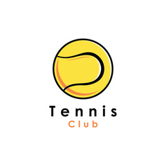Tennis Ball Illustration Design in Simple Style