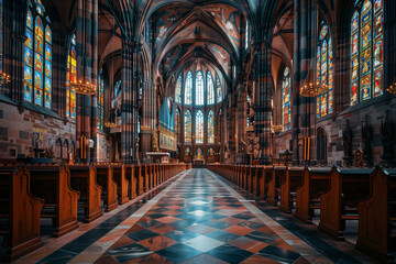Architecture inside the cathedral.