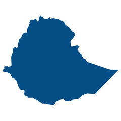 Obraz premium Ethiopia map. Map of Ethiopia in blue color