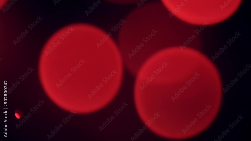 Poster abstract red bokeh lights on dark background