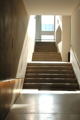 Obraz premium Concrete Staircase with Sun Light