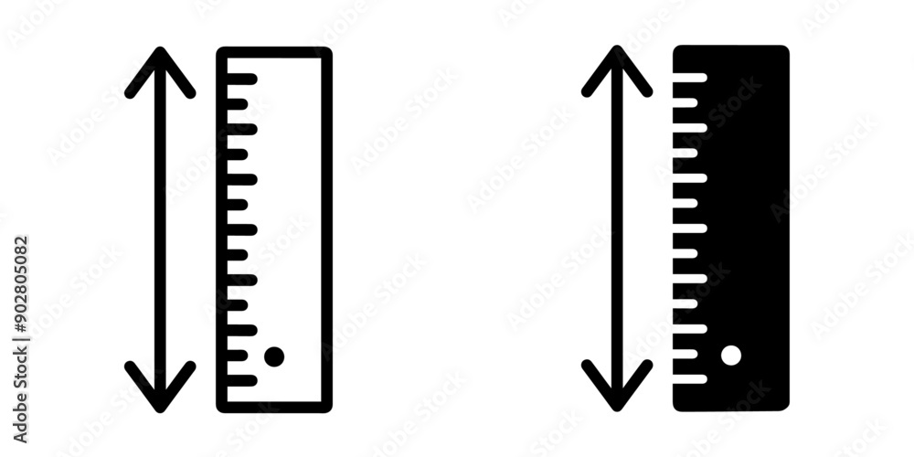 Poster ofvs658 outlinefilledvectorsign ofvs - measure ruler vector icon . precision and accuracy . isolated