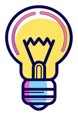 Fototapeta premium PNG Colorful light bulb illustration