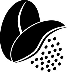 Cartoon roasted coffee beans pictogram. Coffee bean grind, size chart grains. For mug or cup. For coffee percolator. Coarse, medium or fine progress bar, loading. Manual coffee grinder. 