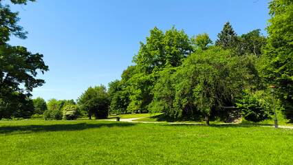 spring in Tivoli park in Ljubljana