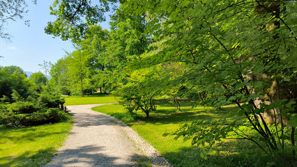 spring in Tivoli park in Ljubljana