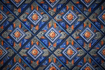 blue and yellow stained glass