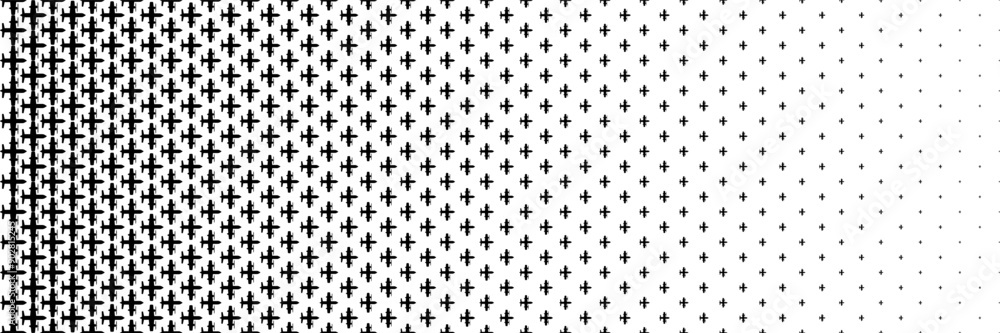 Poster horizontal black halftone of propeller plane design for pattern and background.