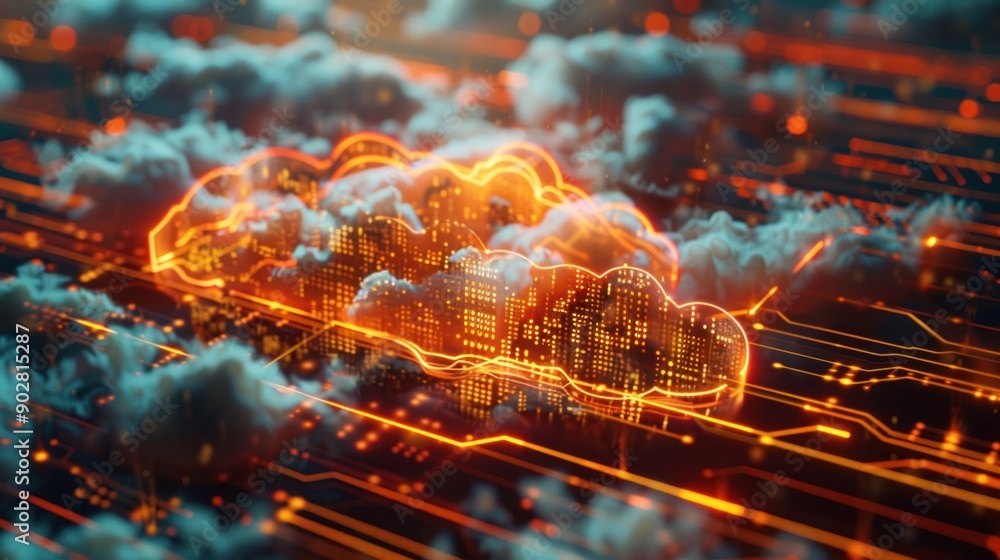 Poster cloud computing network concept