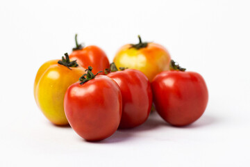 fresh tomatoes isolated on white background. clipping path