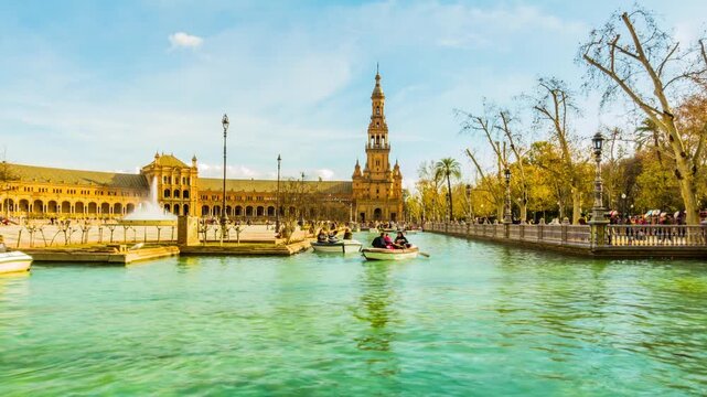 Spain Square in Maria Luisa Park, Seville, Spain