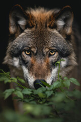Fototapeta premium Wolf wallpaper. Wolf poster