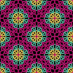 Pattern with crochet granny square wallpaper handmade decorative art design print 