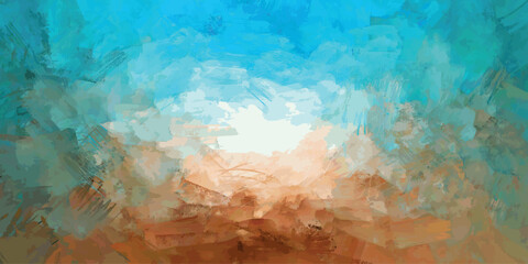 vector abstract shades of turquoise with harmonious blend of blue and tan blended shadow brush stroke in serene atmosphere stunning piece 3