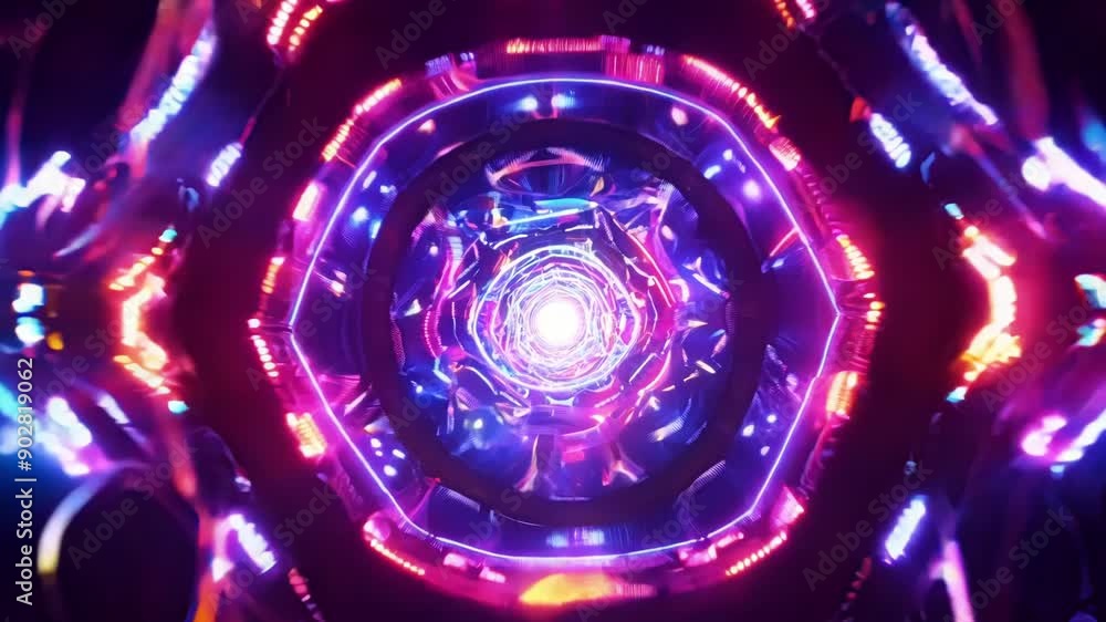 Poster a visual symphony of pulsating light creating a vibrant and otherworldly atmosphere that enraptures 