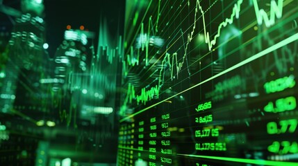 Naklejka premium The financial market data