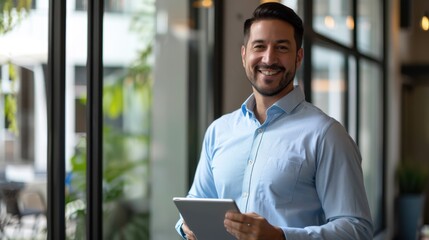 The man with the tablet