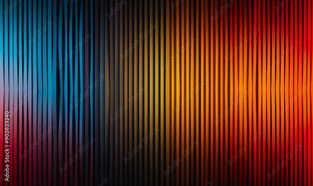 Aufkleber an abstract multicolor minimal background with vertical lines transitioning from blue to orange and 