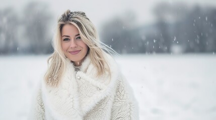Winter Chic: Stylish Fur Coat Fashion in a Snowy Wonderland