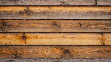 A detailed close-up photograph of a weathered wooden wall composed of horizontal planks. The natural textures, visible knots, and cracks showcase the age and beauty of the wood.