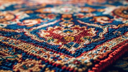 Obraz premium This traditional Persian carpet displays a stunning array of colorful patterns and intricate designs crafted with expert skill