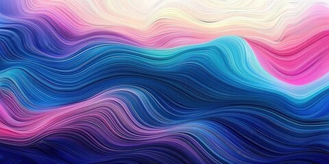 Obraz premium Abstract Wavy Lines in Vibrant Colors
