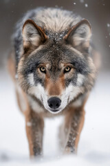 Fototapeta premium Wolf wallpaper. Wolf poster