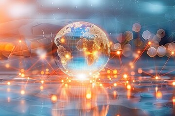 background. Network, Communication, Communications, World, Business, Logistics.  symbol of land, connection 