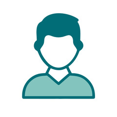 Fototapeta premium Man profile icon, social media concept