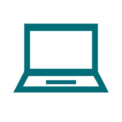 Laptop icon, social media concept
