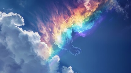 Captivating Celestial Rainbow Clouds in Vibrant Skies