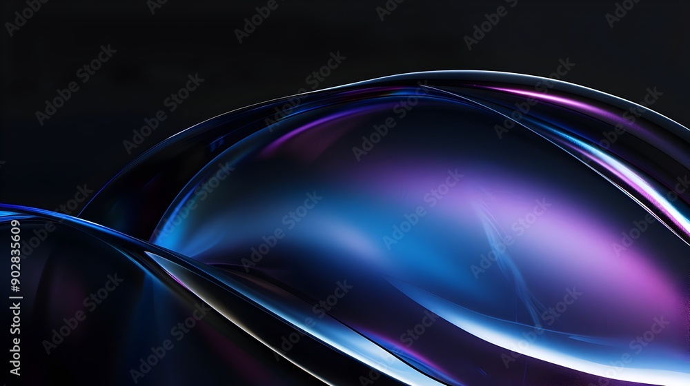 Poster mesmerizing waves of dynamic digital luminosity and vibrant flowing curves