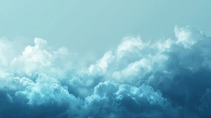 Naklejka premium A cloudy blue background with a gradient from dark to light blue, accented by soft, drifting clouds.