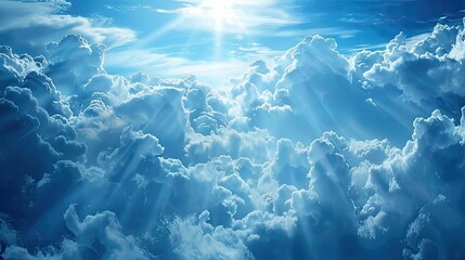 A cloudy blue background with a patch of blue sky breaking through the clouds, symbolizing hope and renewal.