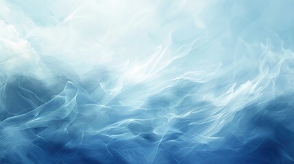 A cloudy blue background with layers of wispy clouds drifting gently, creating a soft and dreamy scene.