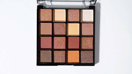 Beauty product cosmetic powder for make up eye. Eyeshadows palette as close up texture background....