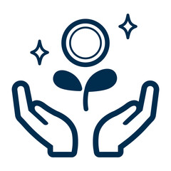 資産運用をイメージしたシンプルなアイコンイラスト