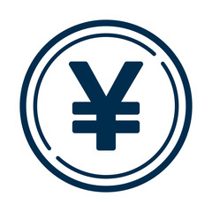 円硬貨のシンプルなアイコンイラスト