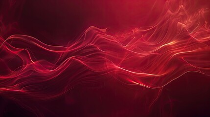 Fototapeta premium A deep red background with gentle, flowing waves and lines, creating a calm and serene atmosphere.