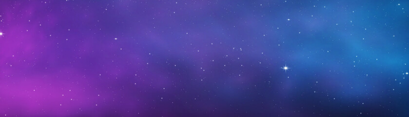 Night blue starry sky, purple galaxy background. Realistic starry sky with gradient. Milky way with shining stars. Night sky with light effect. © roman11998866