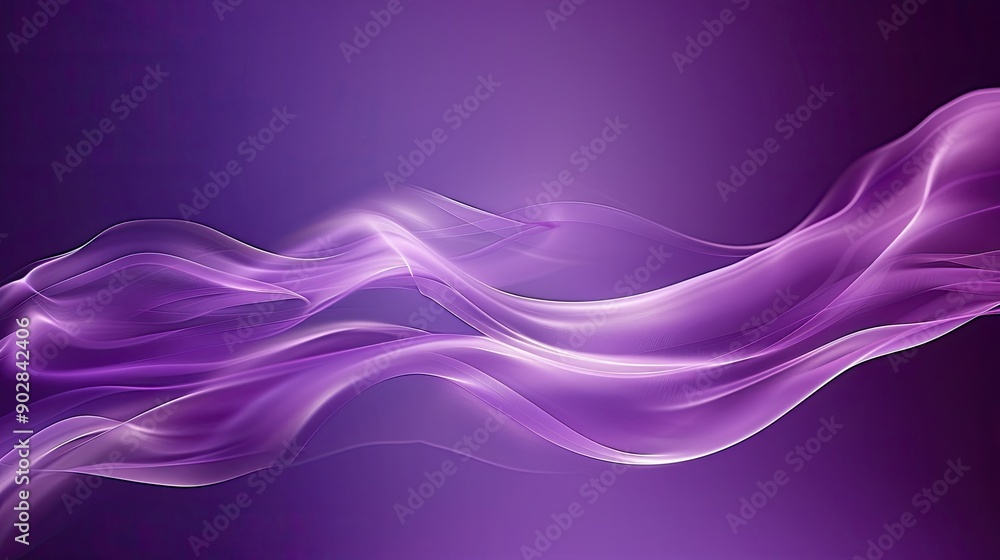 Aufkleber a purple background with gentle, flowing waves and lines, creating a calm and serene atmosphere.