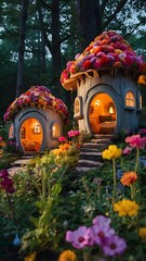 Fototapeta premium house with flowers
