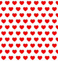 Valentine red hearts seamless pattern texture
