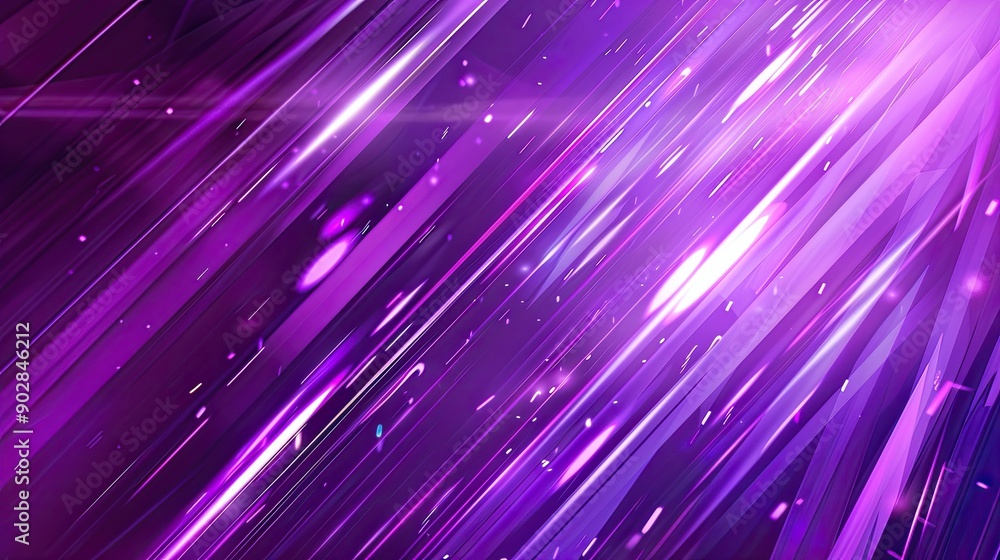 Poster a vibrant purple background with dynamic, diagonal lines and shapes, adding a modern and energetic t