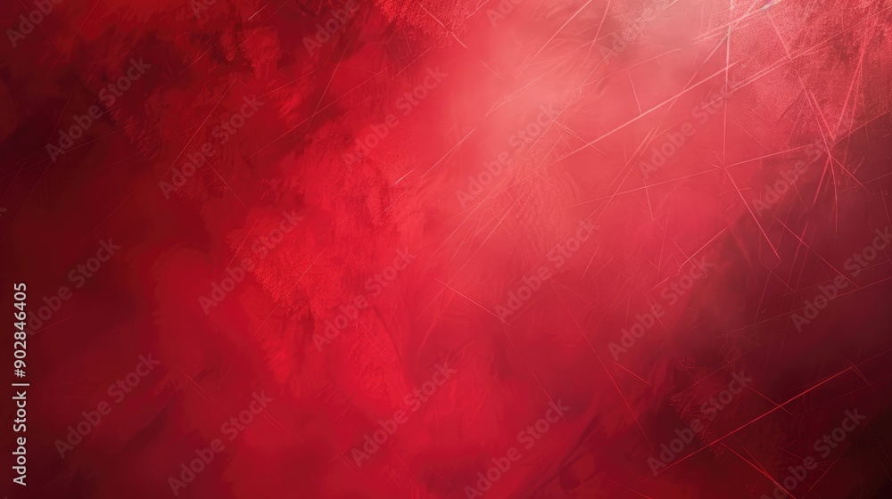 Poster a vibrant red background with a subtle gradient effect, transitioning from dark to light red, adding