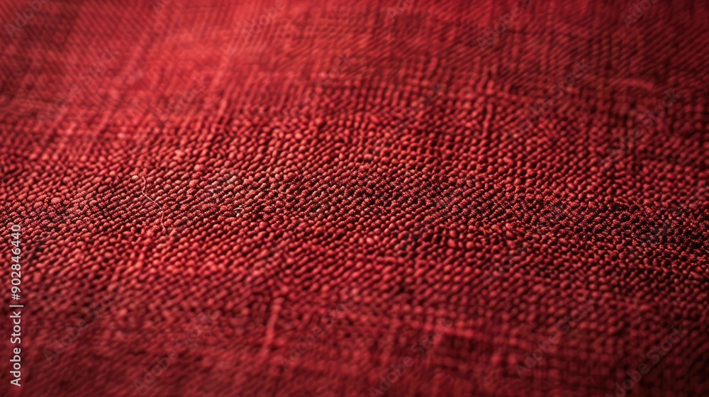 Poster a vibrant red background with a subtle, textured effect of fabric, adding depth and interest.