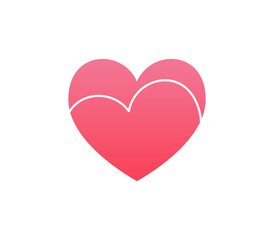 Heart icon and happy symbol simple shape concept flat vector illustration. heart beat	
