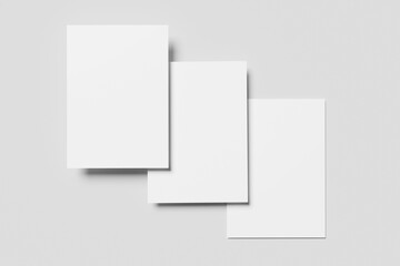 Realistic blank A4 flyer brochure for mockup