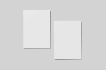 Realistic blank A4 flyer brochure for mockup.